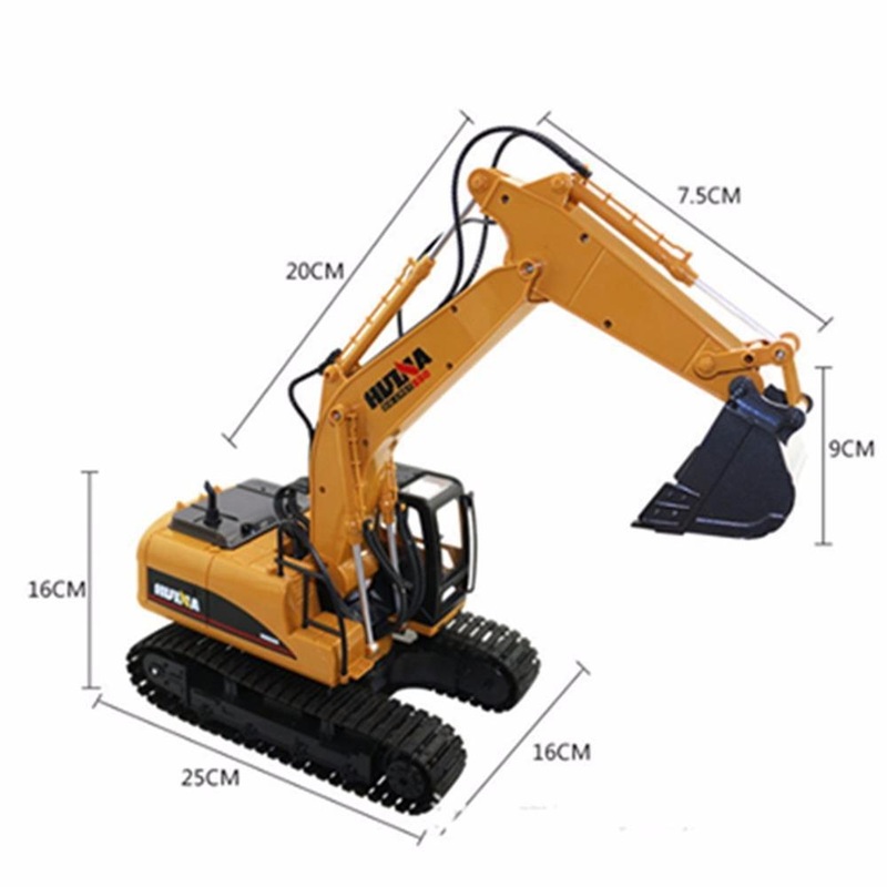 Huina 1550 2.4G 15Ch RC Excavator w/die-cast bucket 1/14 scale by HUINA