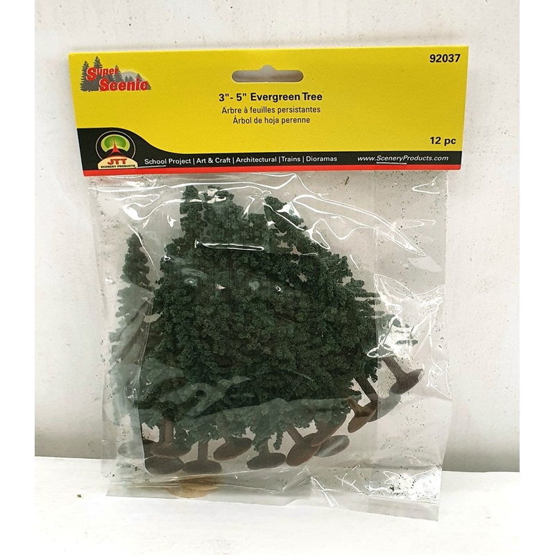 JTT Scenery 92037 75-100mm Evergreen Trees (12pk)