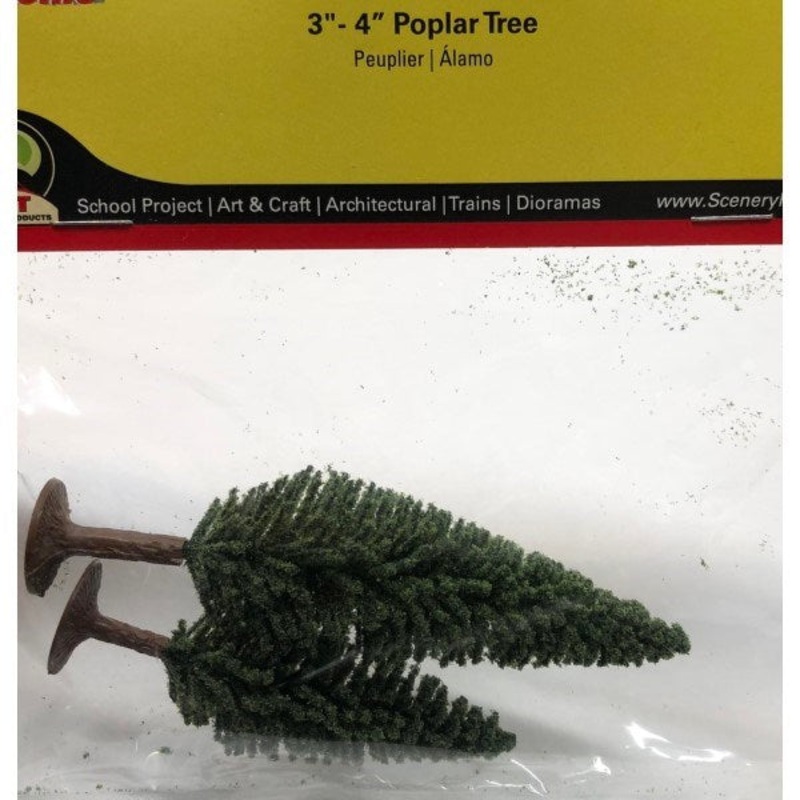 JTT Scenery 92040 Poplar Trees 3-4 (75-100mm) – 2pk