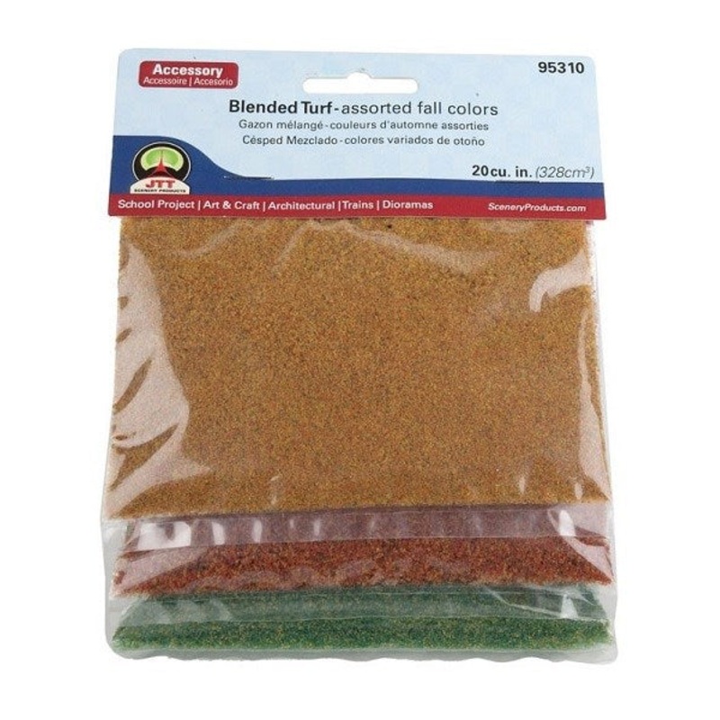 JTT Scenery 95310 Blended Turf: Assorted Fall Colors – 3 Bags