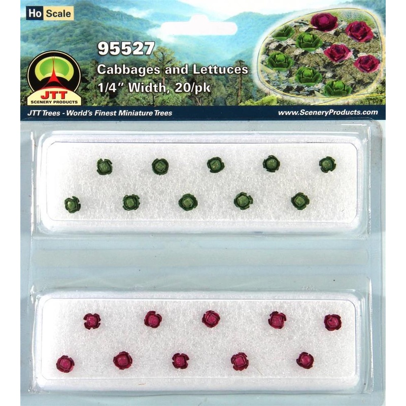 JTT Scenery 95527 HO: 6mm Cabbage Lettuce  (20)