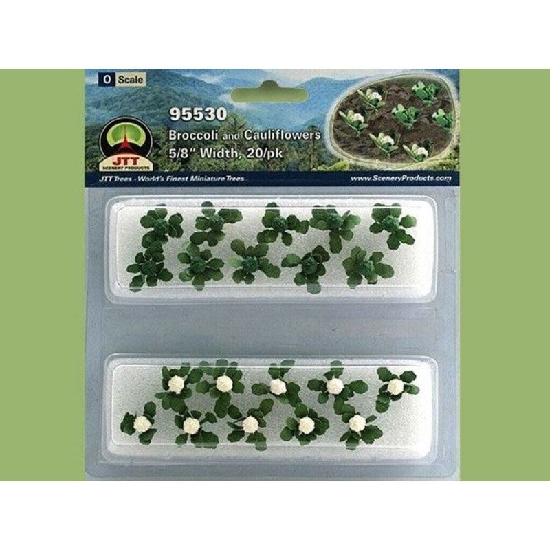 JTT Scenery 95530 Broccoli and Cauliflower (O Scale) – 20pk
