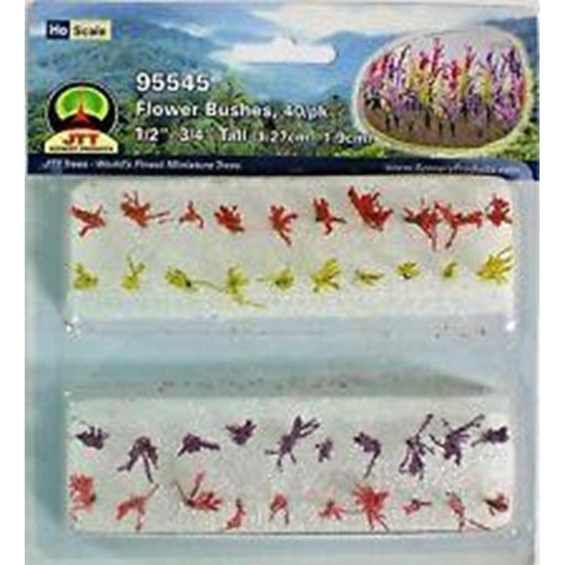 JTT Scenery 95545 1/2 to 3/4 Flower Bushes (40)