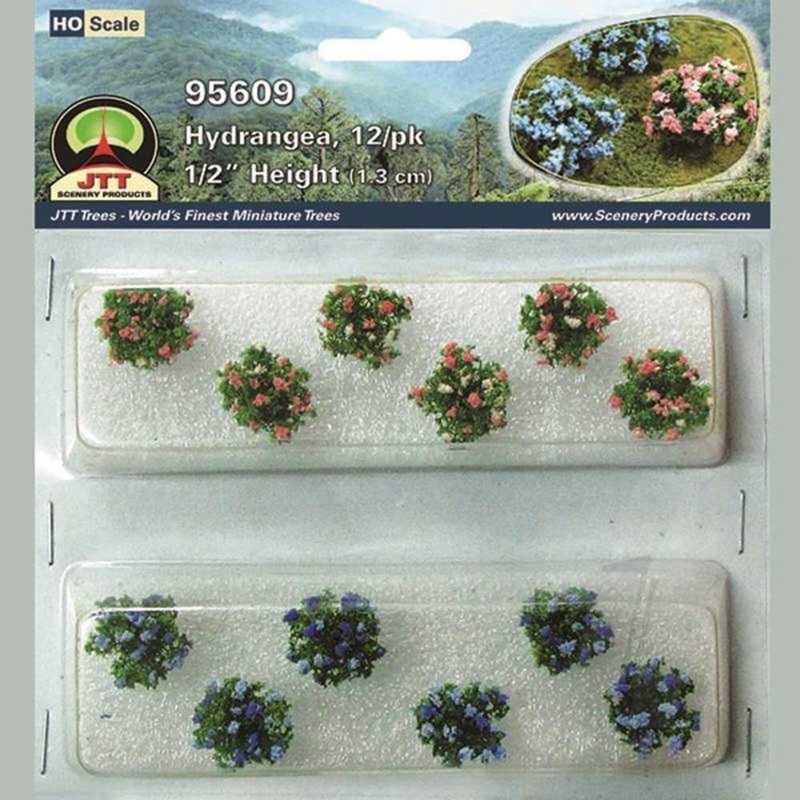 JTT Scenery 95609 HO Scale Hydrangea (12 Pack)