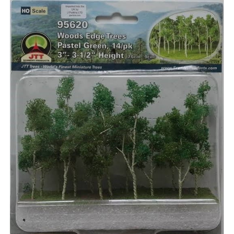 JTT Scenery 95620 1/100 Wood Edge Trees P Green