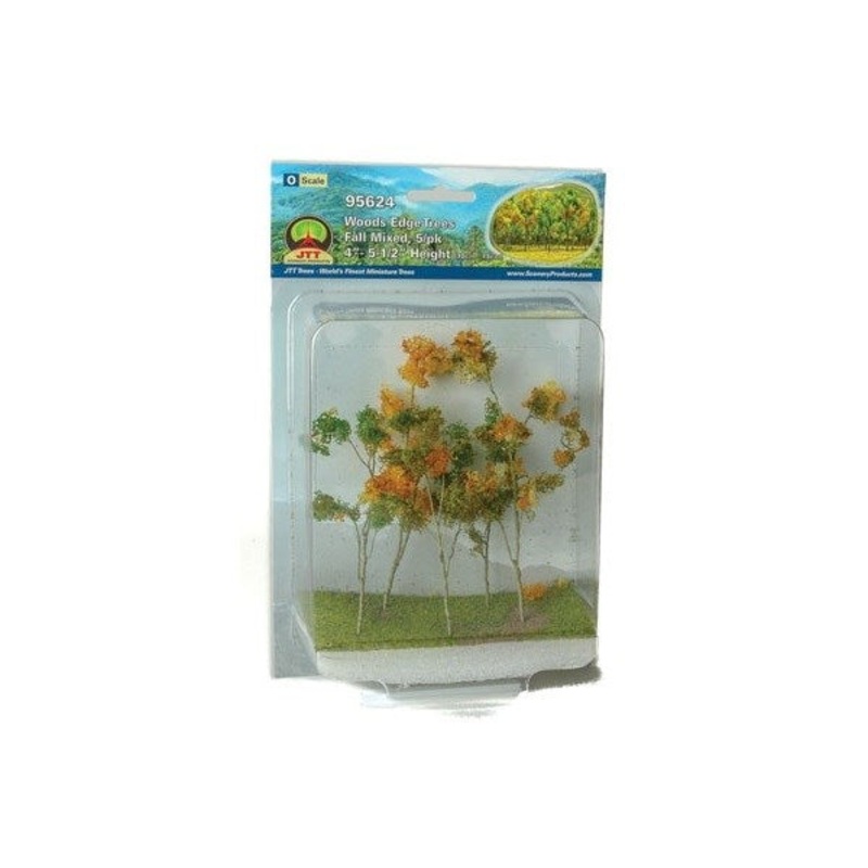 JTT Scenery 95624 Wood’s Edge Trees Mixed Fall (O Scale) – 5pk