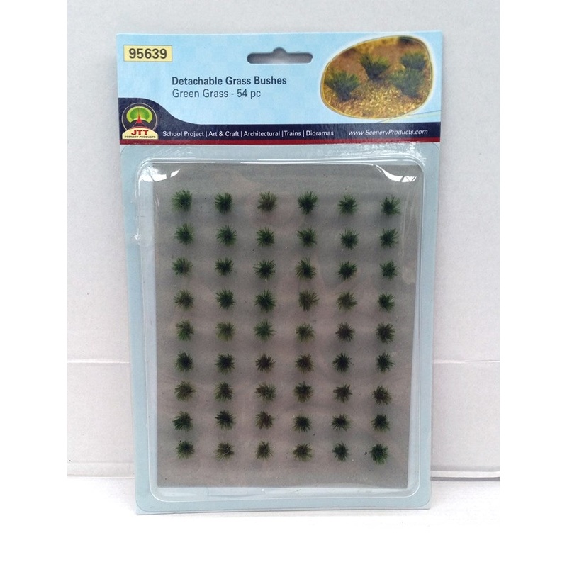 JTT Scenery 95639 Detachable Grass Bushes – Green Grass (48pk)