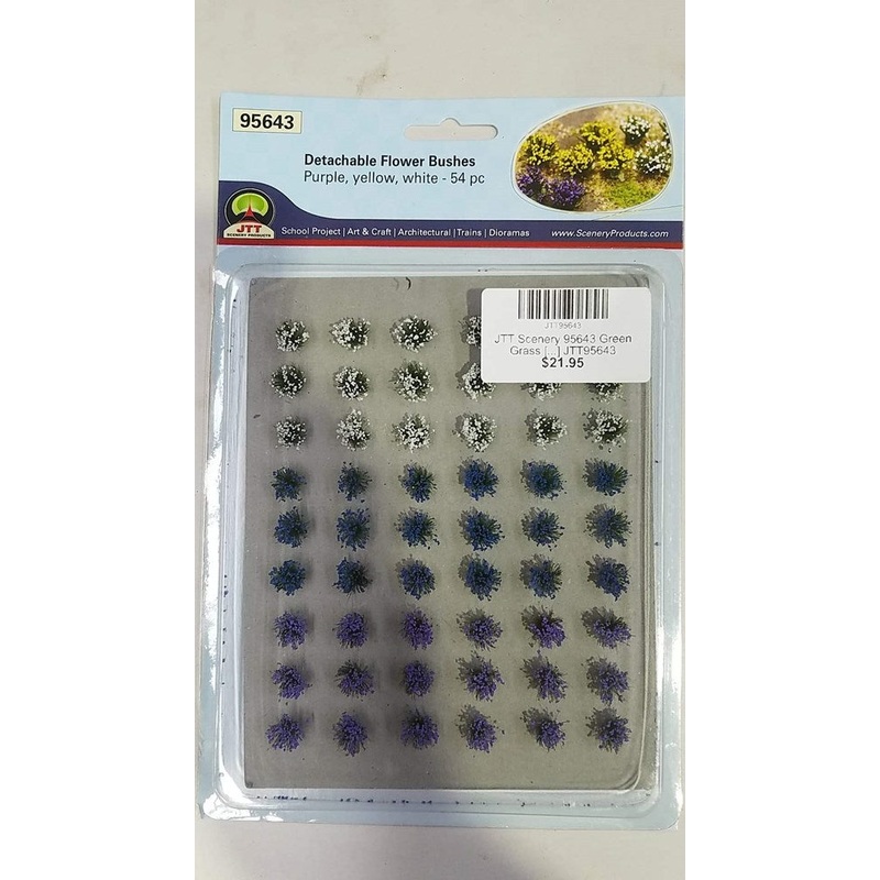 JTT Scenery 95643 Detachable Flower Bushes (51 Pack)