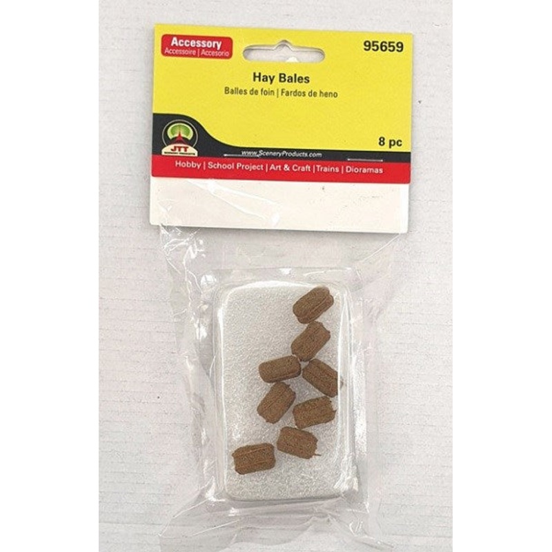 JTT Scenery 95659 Rectangular Hay Bales – 8pk