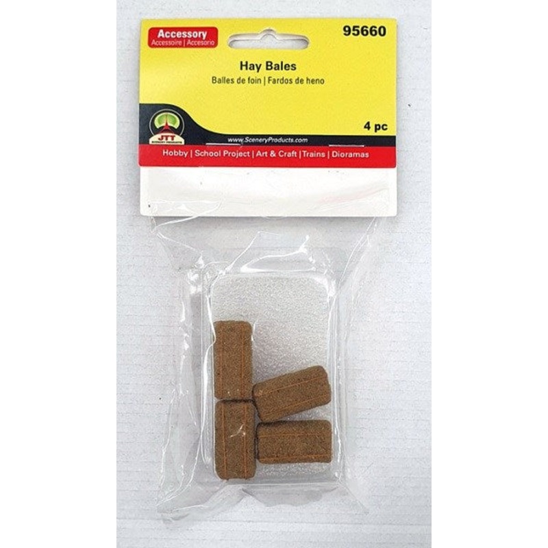 JTT Scenery 95660 Rectangular Hay Bales – 4pk