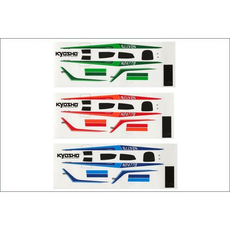 Kyosho 10651-03 Min Plane Ces Decal RedBluGr