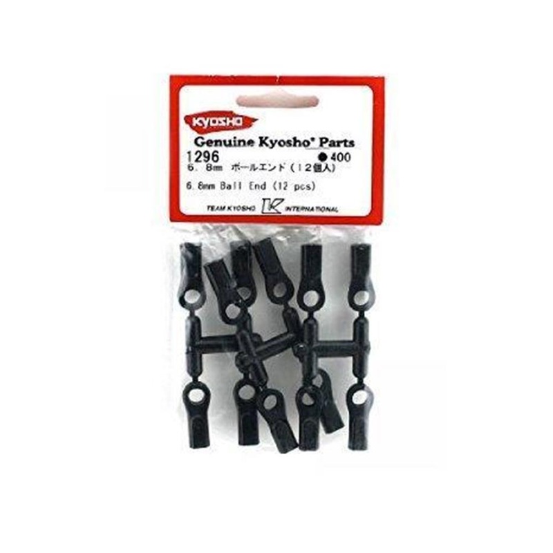 Kyosho 1296 Ball End Black 6.8mm Ball (12)