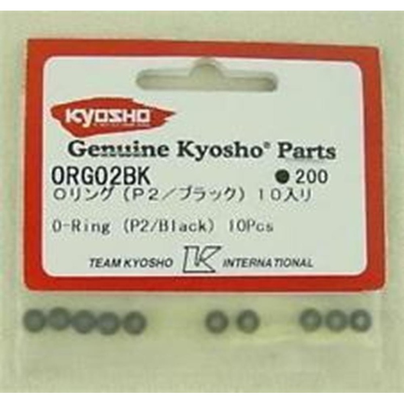 Kyosho ORG02BK Silicone O Ring P2 (10) Black