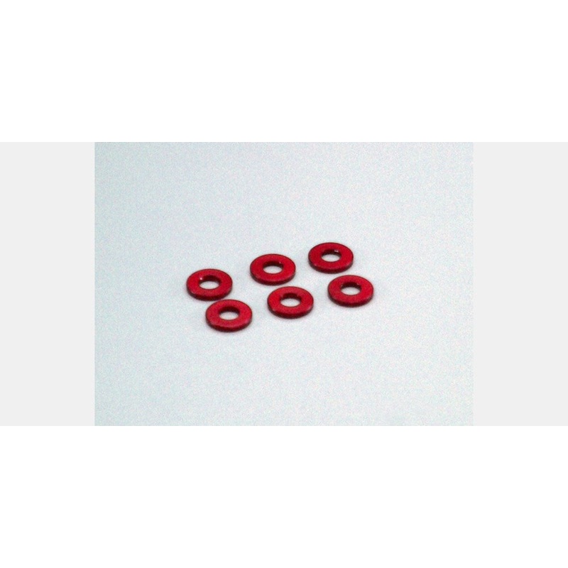 Kyosho W0145R Alum. Collar 1mm Red (6)