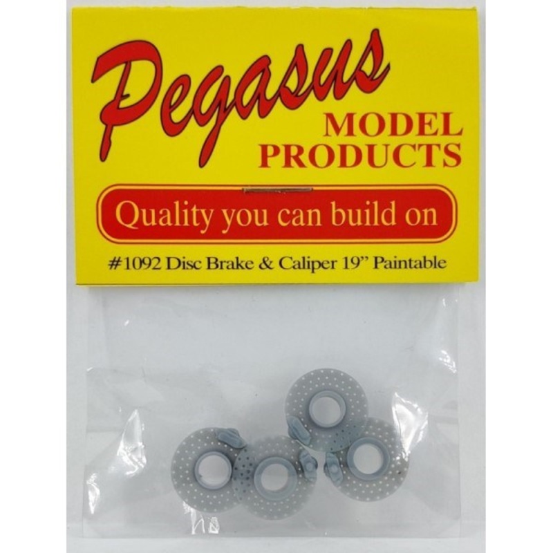 Pegasus Hobbies 1092 1/25 Disc Brakes and Calipers – Unpainted (4pk)