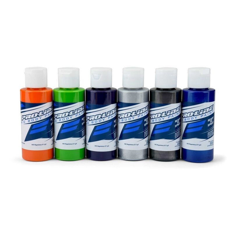Pro-Line PRO632301 RCPaintSecondaryColors-OrgGrnPrpAlmChrlPrl Bl SRP