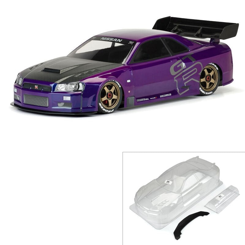 Proline PRM158400 1/7 2002 Nissan Skyline GT-R R34 Clear Body: ARRMA Infraction