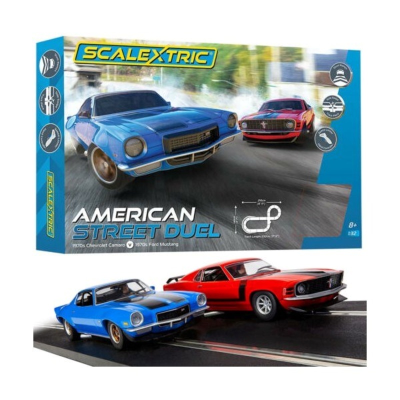 Scalextric C1429 Set: American Street Duel – Camaro v. Mustang