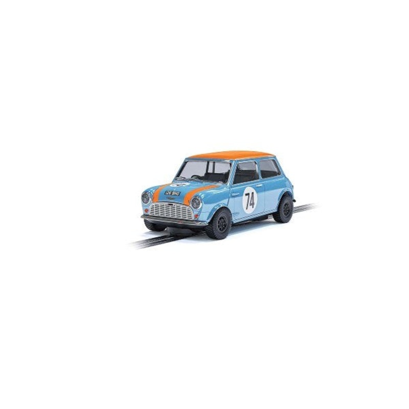 Scalextric C4325 Austin Mini Cooper S – #74 Gulf Edition (Tarquini/Riley)