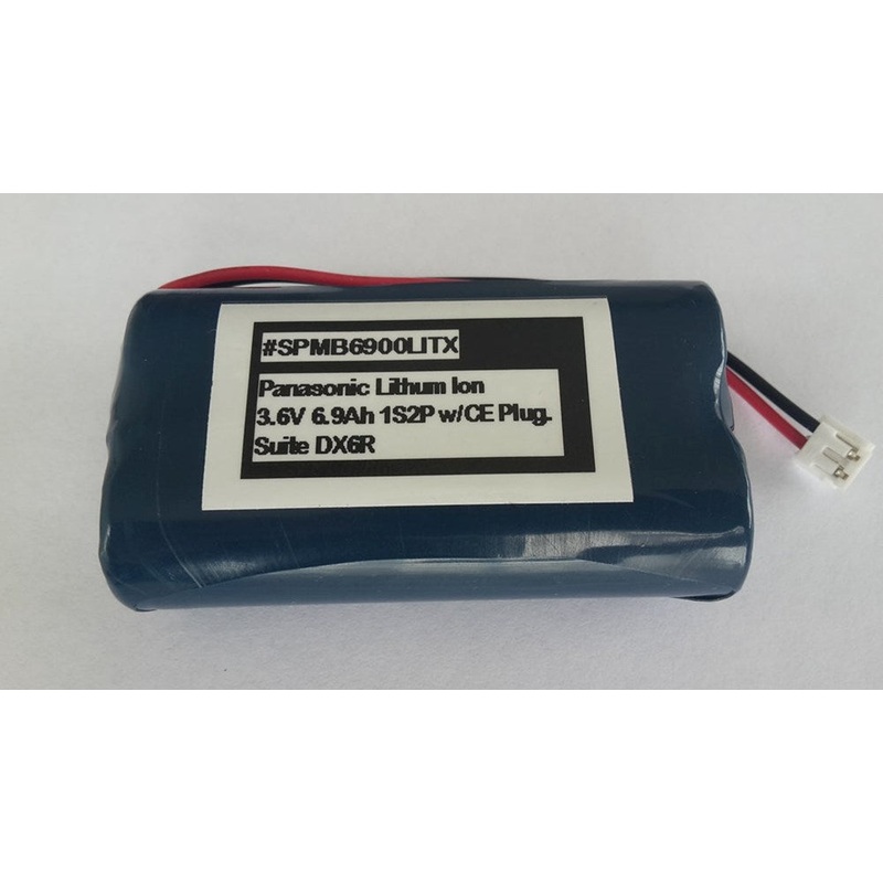 Spektrum SPMB6900LITX Panasonic Lithum Ion 3.6V 6.9Ah 1S2P w/CE Plug. Suite DX6R