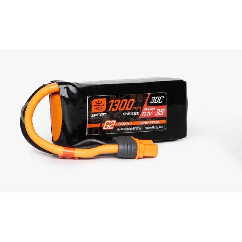 Spektrum SPMX133S30 1300mAh 3S 11.1V Smart G2 LiPo 30C; IC3