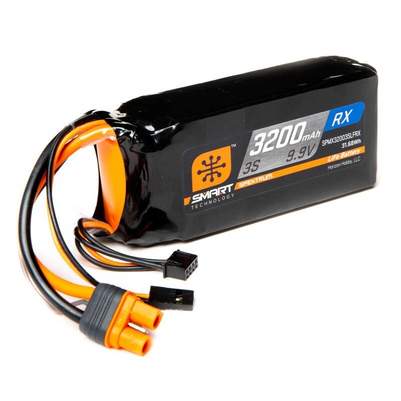 Spektrum SPMX32003SLFRX 3200mAh 3S 9.9V Smart LiFe ECU Battery; IC3