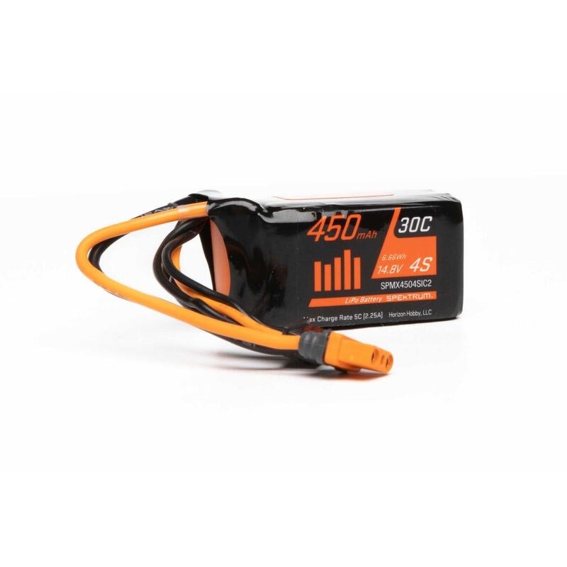 Spektrum SPMX4504SIC2 450mAh 4S 14.8V 30C LiPo Battery; IC2  Replaces SPMX4504S2