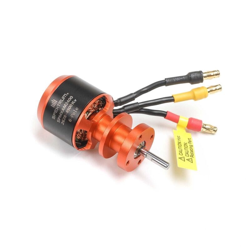 Spektrum SPMXAM2400 2628-4900Kv Brushless Outrunner Motor; 6-Pole