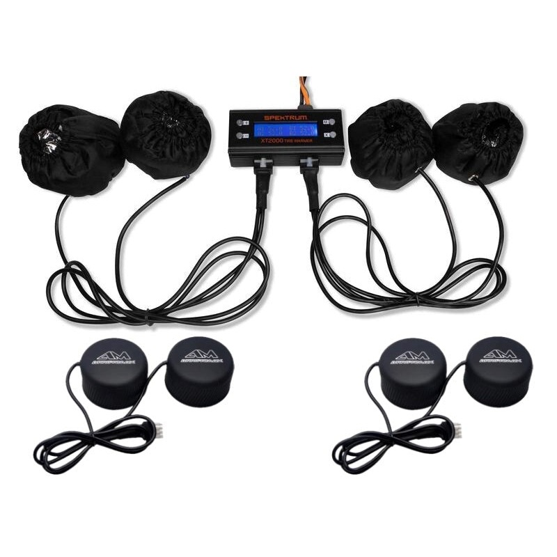 Spektrum SPMXT2000+AM-174011×2 Tire Warmer: Off-road/Drag racing With 2x AM-174011 1/10 touring car warming cups