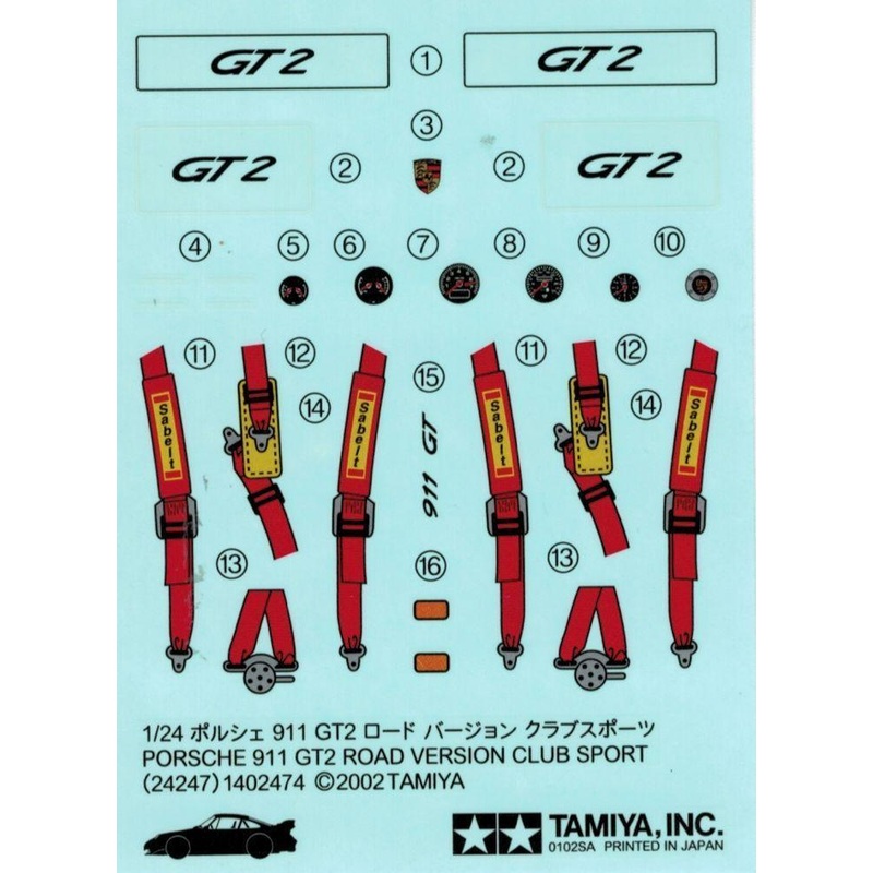 Tamiya 1402474 DECAL FOR 24247