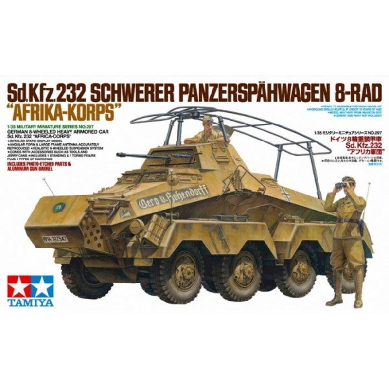 Tamiya 35297 1/35 Sd.Kfz.232 Schwerer Panzerspahwagen 8-Rad – Afrika Korps