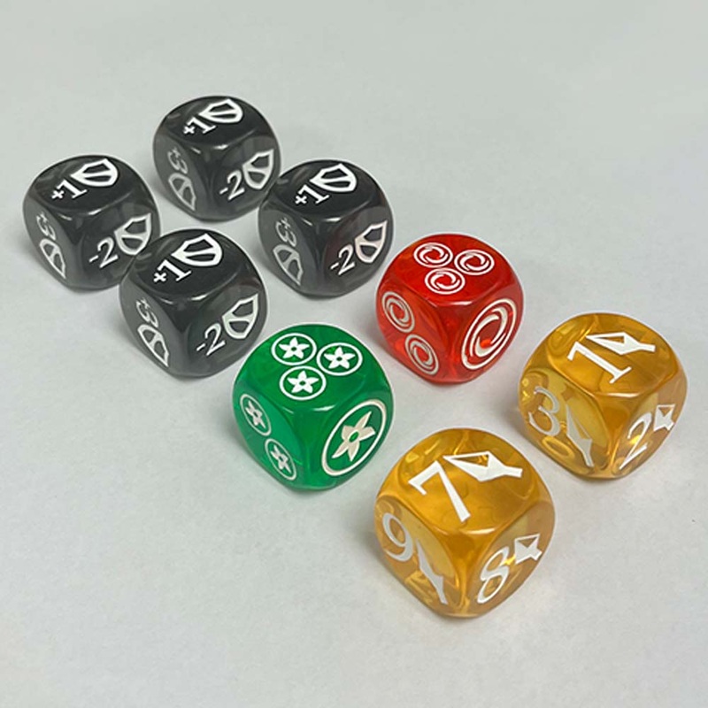 Thai Cards 25CLEAR 25mm Flesh and Blood Dice Set 8pc (Clear)
