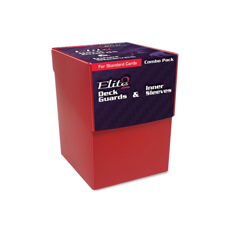 BCW / Monster 1-PAK-DGEG2-RED Combo Pack Inner Sleeves and Elite2 Deck Guards-