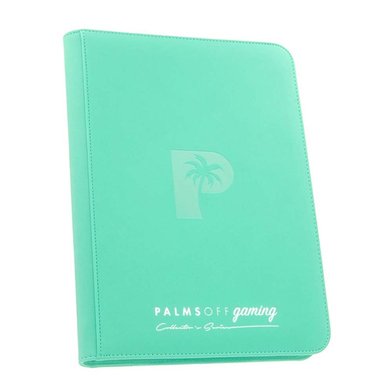 Palms Off ZB-09-TQS Collectors Series 9 Pocket Zip Binder TURQUOISE
