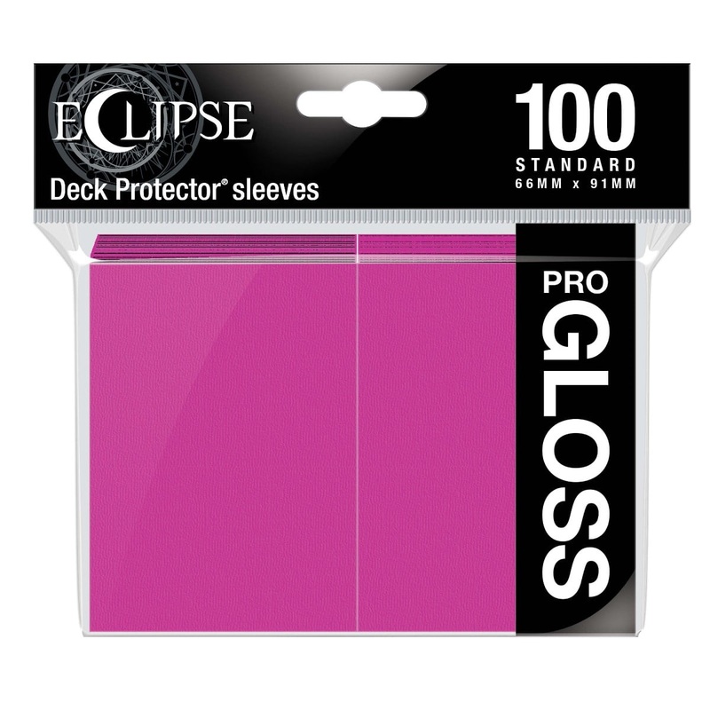 Ultra Pro 15609 Eclipse Gloss Standard Sleeves: Hot Pink