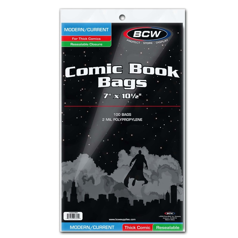 BCW / Monster 1-CUR-R-THICK Comic Bags Resealable Cur/M Thick 7 x 10 1/2