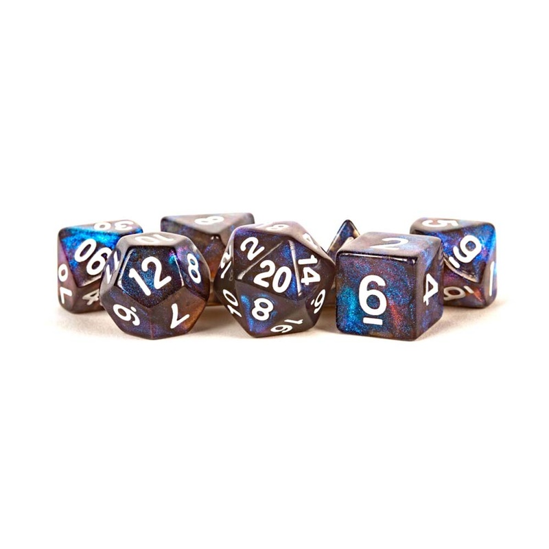 MDG MDG175 Acrylic Dice: Stardust Galaxy Poly Set