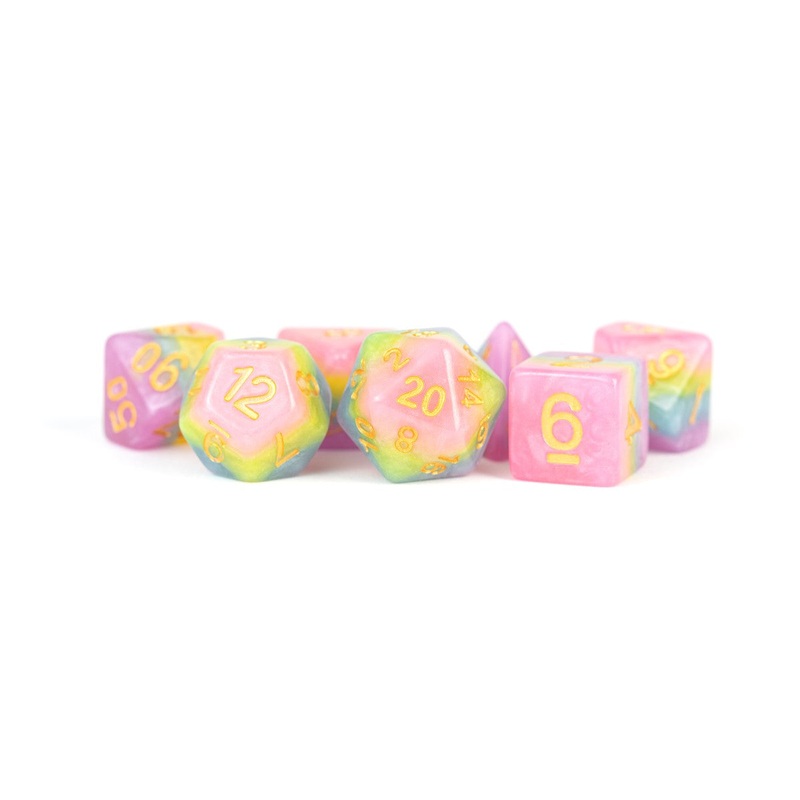 MDG MDG613 Resin Polyhedral Dice Set: Pastel Fairy