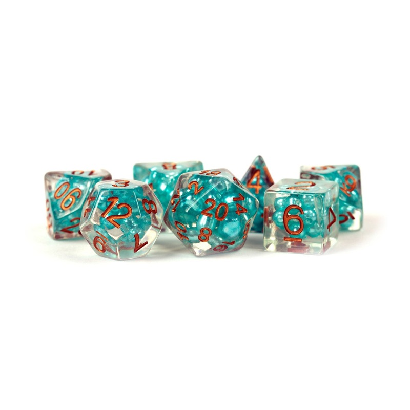 MDG MDG690 Pearl Resin Poly Set: Teal w/ Copper Numbers