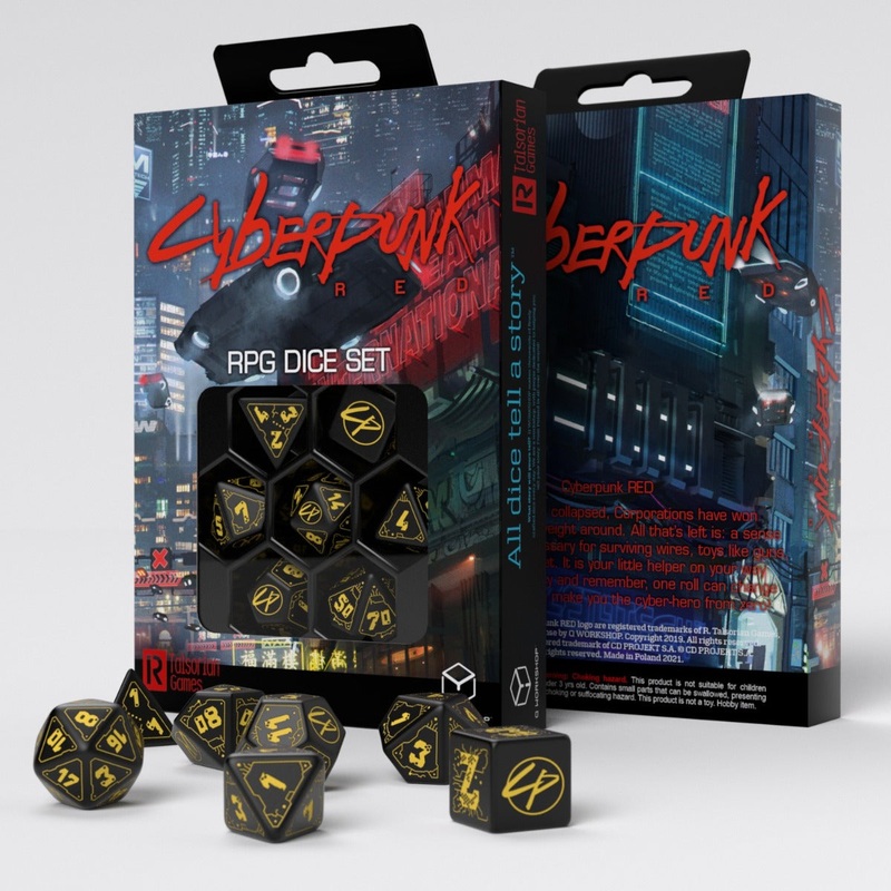 Q Workshop SCPU02 Cyberpunk Red Dice Set: Wet Work